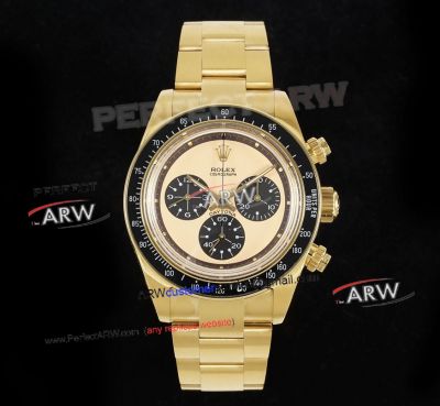 Swiss Replica Rolex Daytona Rare Early Tropical "Lemon" Paul Newman Yellow Gold 4130 Watch 